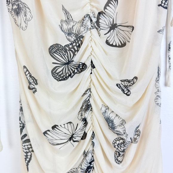 Bailey Rose Butterfly Mini Ruched Bodycon Y2K Coquette Fairycore Party Dress - Picture 5 of 7